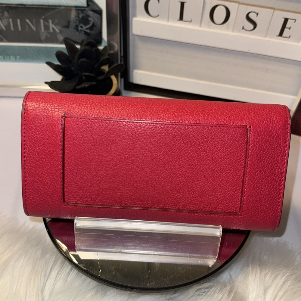 Celine Pink Drummed Leather Large Multifunction Flap Wallet NWT - Picture 5 of 17